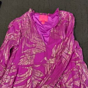 Lilly Pulitzer Fuchsia and Gold Dress